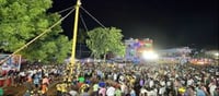 Traditional Krishna Jayanti Celebrations in Tamil Nadu's Reddiarchatram Feature Pole Climbing